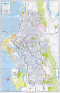 California State Automobile Association, Map of Oakland, Berkeley, Alameda, California, 1978