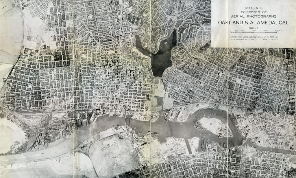 Mosaic composed of Aerial Photographs, Oakland and Alameda, Cal., 1924