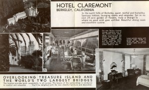 Claremont Hotel and S.F. Bay Areaa  Road Map 